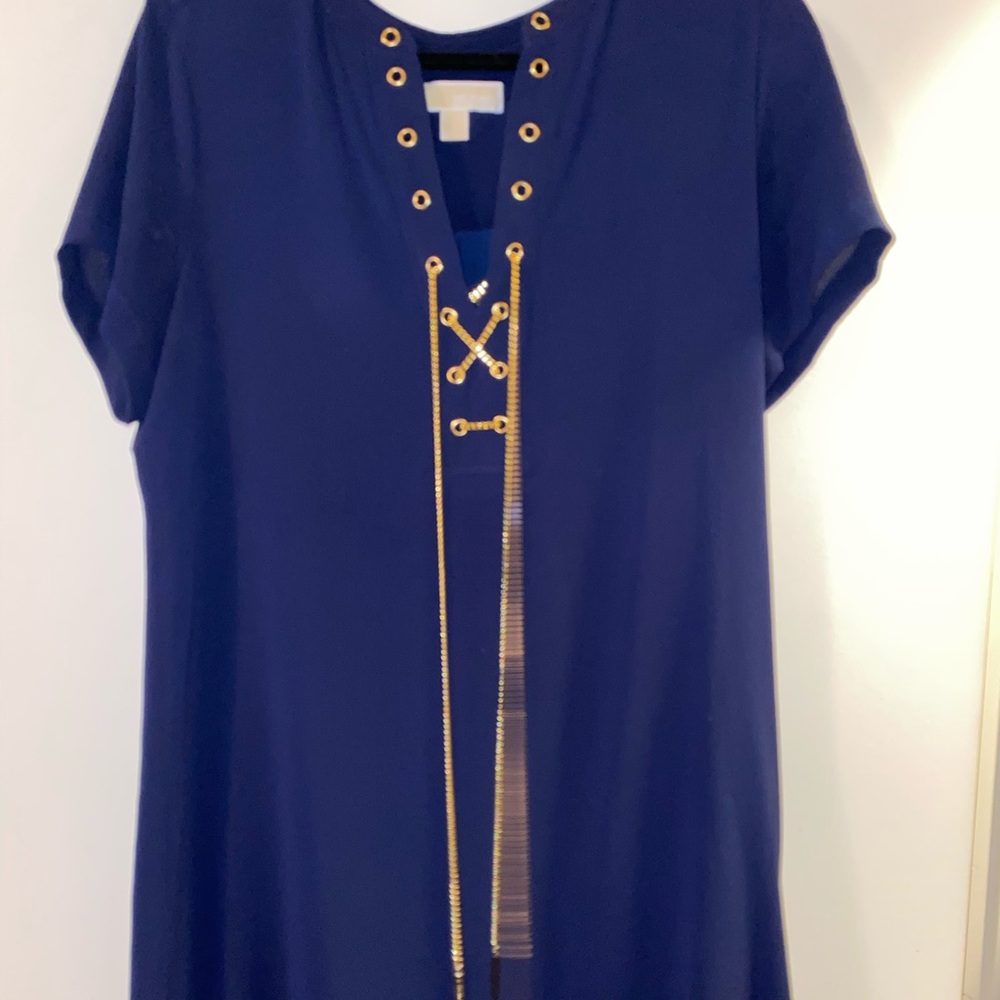 Navy shift dress